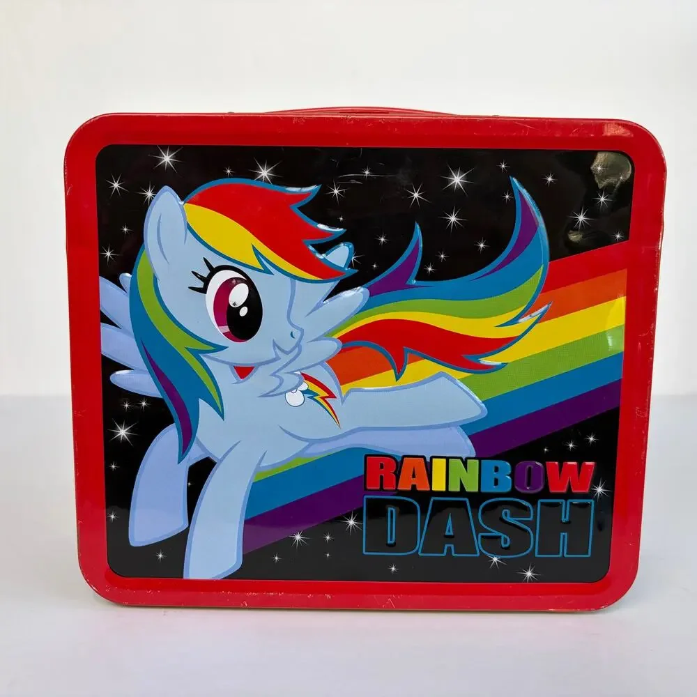 MLP G4 My Little Pony Loungefly Rainbow Dash Tin Metal Storage Lunch Box